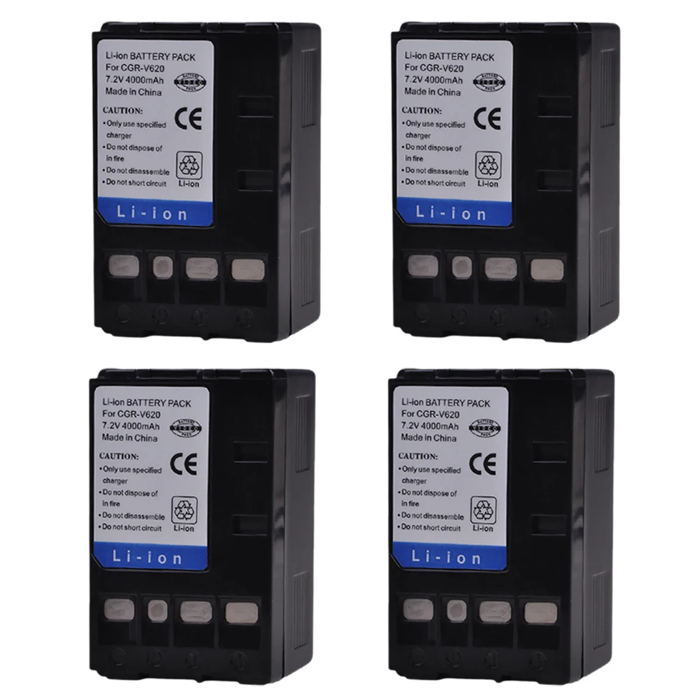 PowerTrust 4x 4000mAh CGR-V620 CGR-V14S CGR-V610 CGR-V26S Battery for Panasonic V610 V620 NV-RX14 NV-RX17 NV-RX18 NV-RX24 Camera
PowerTrust 4x 4000mAh CGR-V620 CGR-V14S CGR-V610 CGR-V26S Battery for Panasonic V610 V620 NV-RX14 NV-RX17 NV-RX18 NV-RX24 Camera