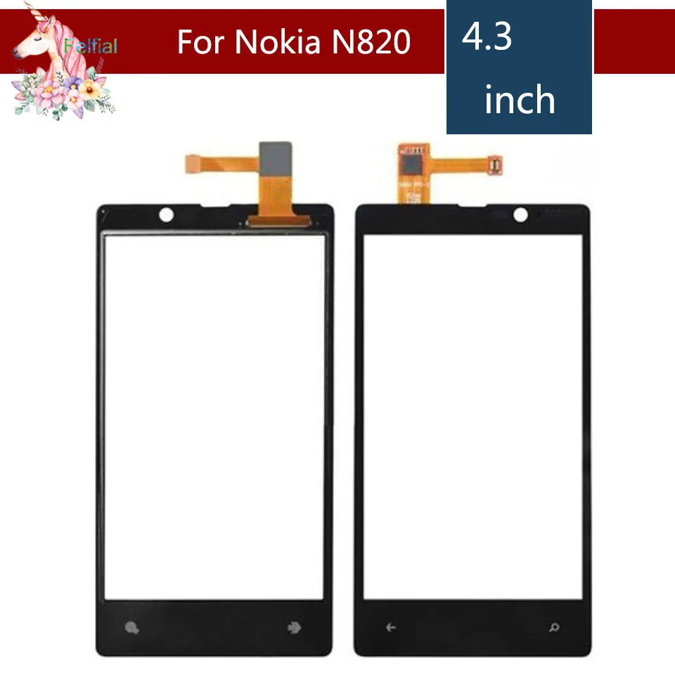 

4.3" For Nokia Lumia 820 N820 LCD Touch Screen Digitizer Sensor Outer Glass Lens Panel Replacement