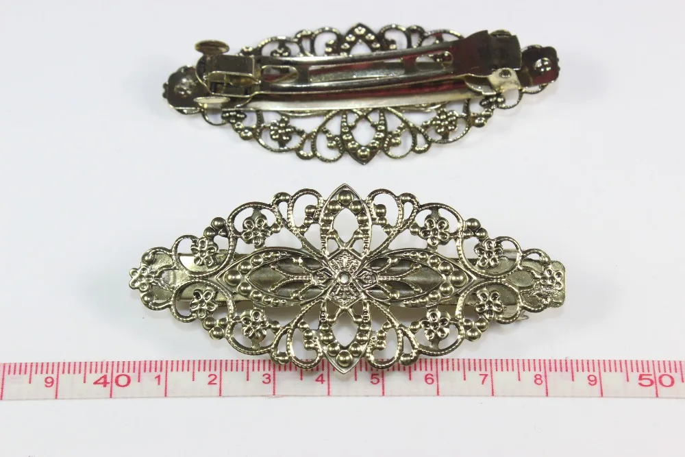 10pcs/80x35mm Bronze Tone Filigree Flower Wraps Arch French Barrettes Clips For Hair Accessories Connectors,JB94#
10pcs/80x35mm Bronze Tone Filigree Flower Wraps Arch French Barrettes Clips For Hair Accessories Connectors,JB94#