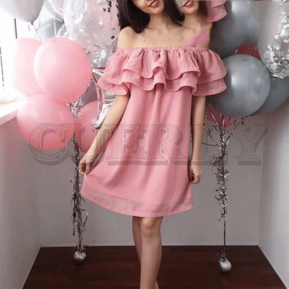 CUERLY Chiffon ruffle short dress women Off shoulder sleeveless beach summer dress 2019 Lining elastic band sexy dress vestidos
CUERLY Chiffon ruffle short dress women Off shoulder sleeveless beach summer dress 2019 Lining elastic band sexy dress vestidos