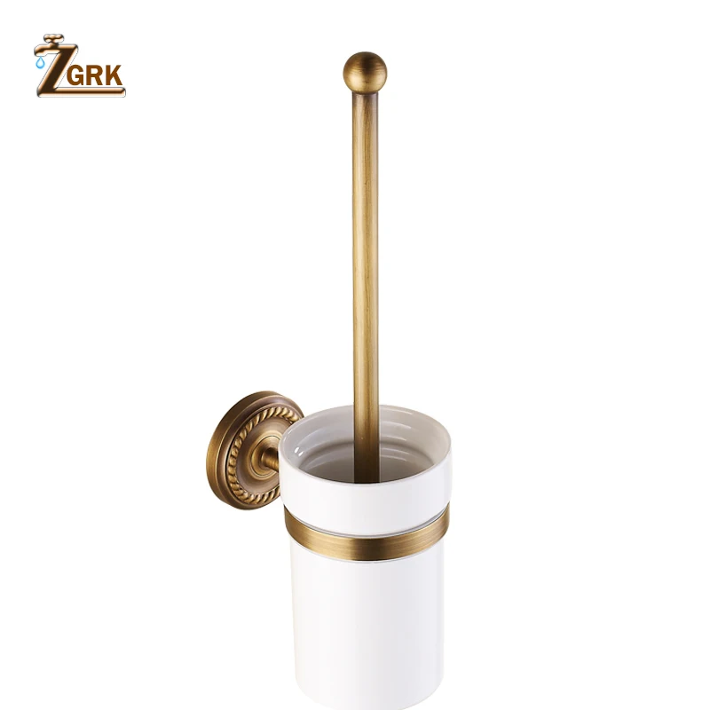 ZGRK Toilet brush holders Brass Plated Wall mounted Toilet Brush Holder With Ceramic Cup Household Products Bath Hardware sets
ZGRK Toilet brush holders Brass Plated Wall mounted Toilet Brush Holder With Ceramic Cup Household Products Bath Hardware sets