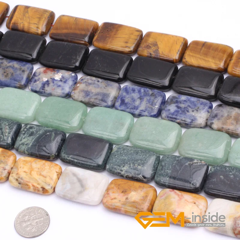 18x26mm Rectangle Shape Natural Stone Beads For Jewelry Making : Aventurine,Jad,Sodalite,Tiger Eye, agat Strand 15" Wholesale
18x26mm Rectangle Shape Natural Stone Beads For Jewelry Making : Aventurine,Jad,Sodalite,Tiger Eye, agat Strand 15" Wholesale