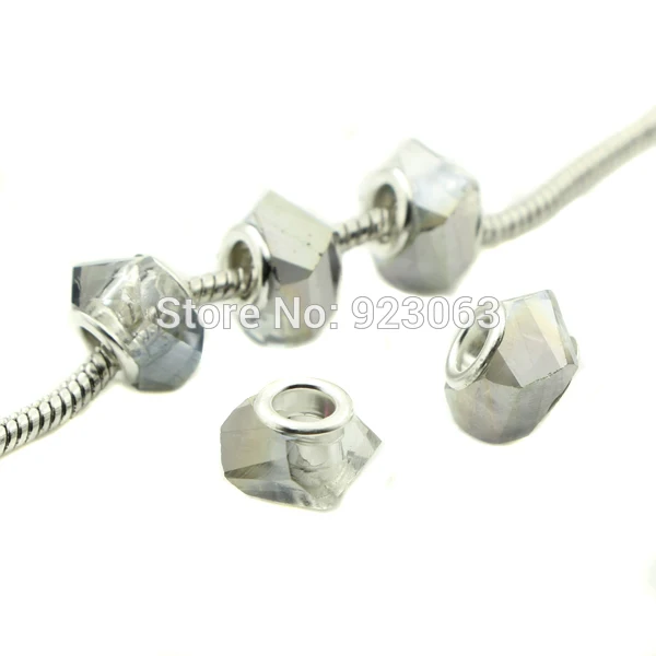Wholesales 50pcs/lot Clear Hematite Lampwork Glass Crystal Faceted Polygon Rhombic European Big Hole Charm Beads For Bracelet
Wholesales 50pcs/lot Clear Hematite Lampwork Glass Crystal Faceted Polygon Rhombic European Big Hole Charm Beads For Bracelet