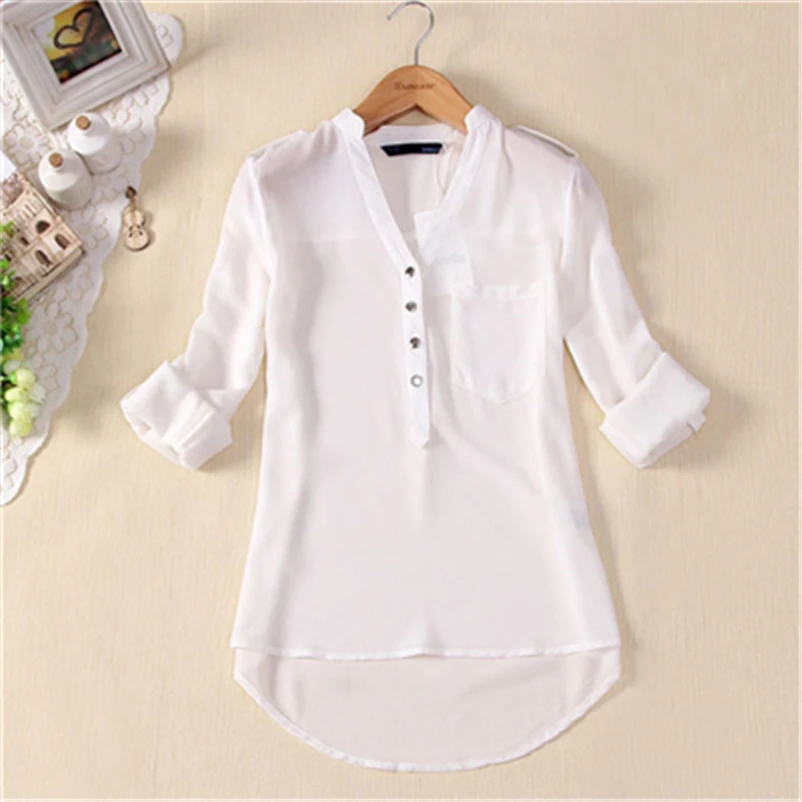Women's Shirt 2018 Blouse Women ShirtTop Spring Summer V-Neck Chiffon Long Sleeve Casual Shirt Blouse blusas mujer de moda
Women's Shirt 2018 Blouse Women ShirtTop Spring Summer V-Neck Chiffon Long Sleeve Casual Shirt Blouse blusas mujer de moda