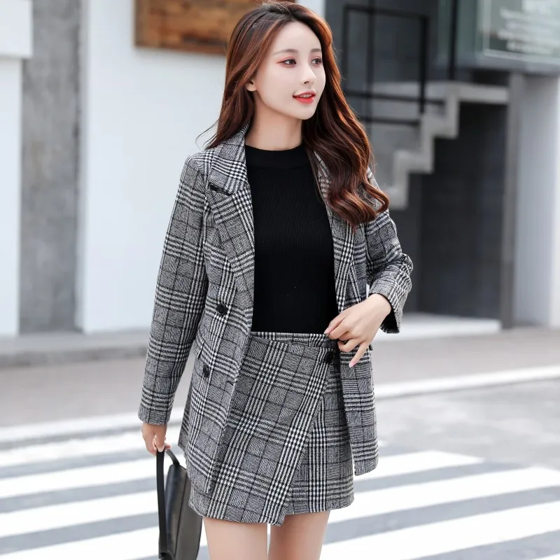 Taotrees Women Plaid Blazer Suits Office Lady Formal Check Blazer Jackets Irregular Mini Skirt 2 Pieces Sets
Taotrees Women Plaid Blazer Suits Office Lady Formal Check Blazer Jackets Irregular Mini Skirt 2 Pieces Sets