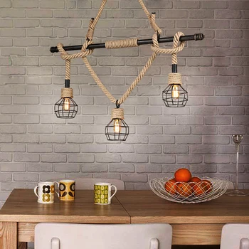 Creative industrial Pendant Lights hemp loft iron pipe bar dining room Pendant Lamps Nordic art RETRO coffee 3 head GY299 
Creative industrial Pendant Lights hemp loft iron pipe bar dining room Pendant Lamps Nordic art RETRO coffee 3 head GY299