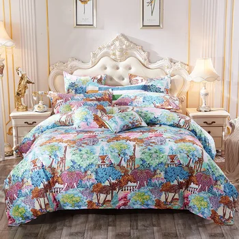 Classic Bedding set Flower and Plant printing Duvet cover sets bed pillowcases sheet set King size Queen size set
Classic Bedding set Flower and Plant printing Duvet cover sets bed pillowcases sheet set King size Queen size set
