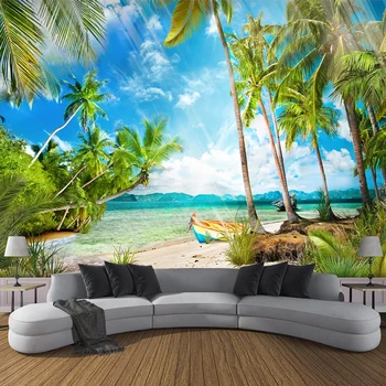 Custom Photo Mural Wallpaper For Bedroom Walls 3D Sandy Beach Coconut Tree Seascape Living Room Sofa TV Background Wall Painting
Custom Photo Mural Wallpaper For Bedroom Walls 3D Sandy Beach Coconut Tree Seascape Living Room Sofa TV Background Wall Painting