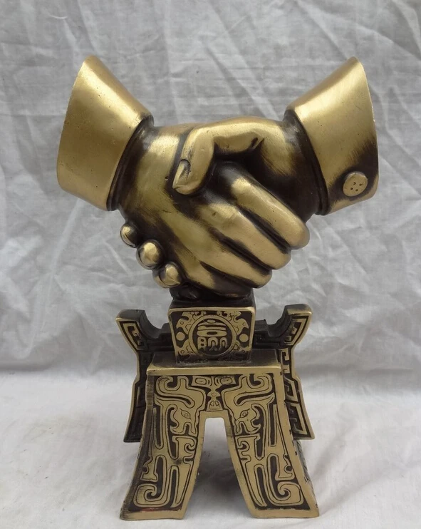 bi002400 10" Chinese Bronze win win Cooperate Success 2 Shake Hands Clasp Hand Statue
bi002400 10" Chinese Bronze win win Cooperate Success 2 Shake Hands Clasp Hand Statue