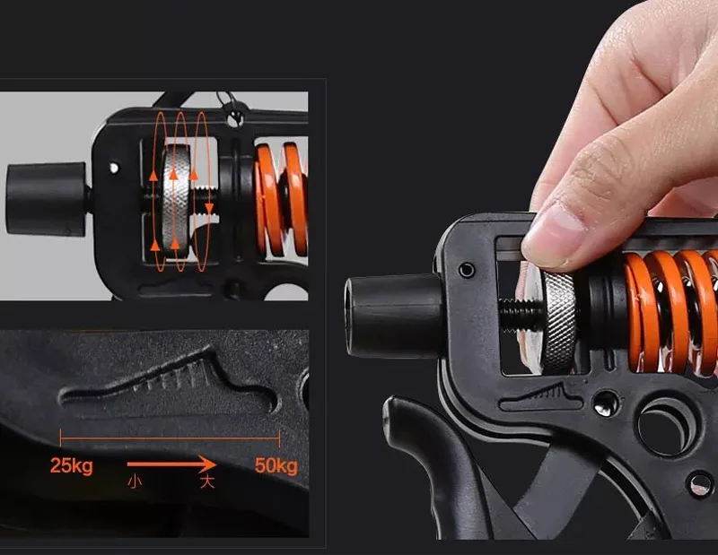 Grip strength 25-50kg Adjustable Fitness Finger Rehabilitation Training Hand Grippers Exerciser Grip strength 25-50kg Adjustable Fitness Finger Rehabilitation Training Hand Grippers Exerciser