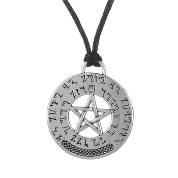 EUEAVAN 30pcs Wicca Powerful Pentacle Pendant Necklace Zinc Alloy Nordic Religion Jewelry Men Fashion Gift 
EUEAVAN 30pcs Wicca Powerful Pentacle Pendant Necklace Zinc Alloy Nordic Religion Jewelry Men Fashion Gift