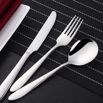 Stainless Steel Tableware Thick Non-Magnetic Tableware Students Adult Portable Tableware Three-Piece Steak Meal And Fork Spoon
Stainless Steel Tableware Thick Non-Magnetic Tableware Students Adult Portable Tableware Three-Piece Steak Meal And Fork Spoon