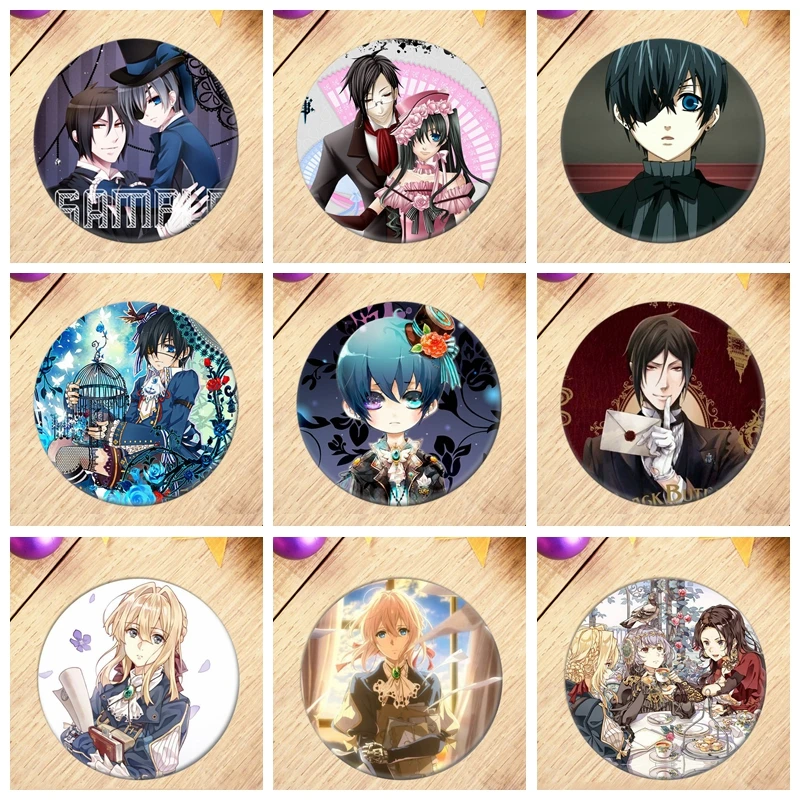Sales 1pcs Black Butler Cosplay Badge Violet Evergarden Brooch Ceil Pins Collection Badges for Backpacks
Sales 1pcs Black Butler Cosplay Badge Violet Evergarden Brooch Ceil Pins Collection Badges for Backpacks