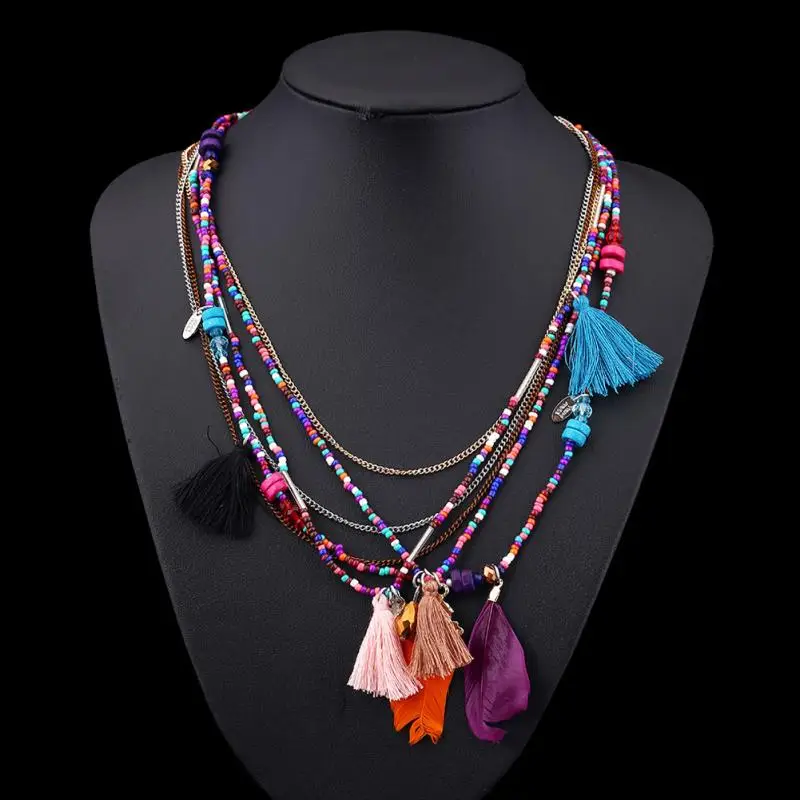 New Fashion Women's Simple Chain Multilayer Necklace Feather Pendant Sequins Tassel Necklace
New Fashion Women's Simple Chain Multilayer Necklace Feather Pendant Sequins Tassel Necklace