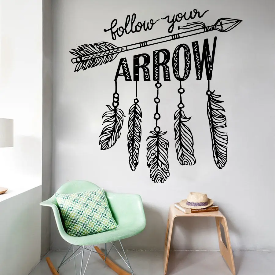 Follow Your Arrow Wall Decals Vinyl Removable Bedroom Home Decor Yoga Namaste Sticker Wall Mural Creative Art W431
Follow Your Arrow Wall Decals Vinyl Removable Bedroom Home Decor Yoga Namaste Sticker Wall Mural Creative Art W431