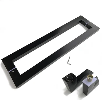 stainless steel black square tube glass Door Handles Hardware Accessories Door Handles for home wood door
stainless steel black square tube glass Door Handles Hardware Accessories Door Handles for home wood door