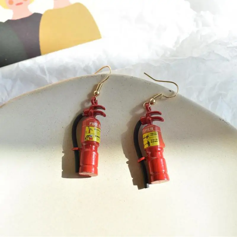 1pair Crazy Fire Extinguisher Prevent Allergy Earrings Female Creative Jewelry Hip Hop Party Personality Funny Accessories
1pair Crazy Fire Extinguisher Prevent Allergy Earrings Female Creative Jewelry Hip Hop Party Personality Funny Accessories