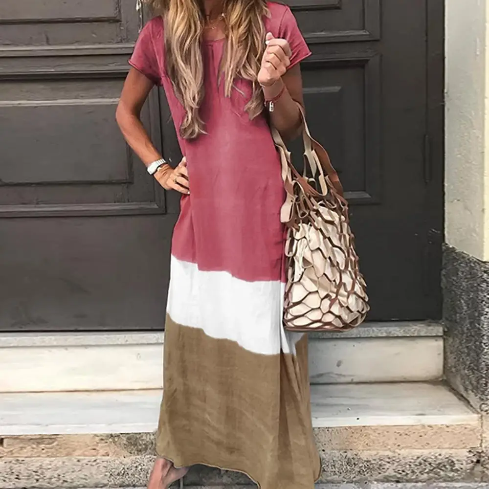 DAPHLIAC 5XL Plus Size Dresses 2019 Summer Loose Women's Maxi Dress Short Sleeve V Neck Casual Female Clothes Patchwork Dresses
DAPHLIAC 5XL Plus Size Dresses 2019 Summer Loose Women's Maxi Dress Short Sleeve V Neck Casual Female Clothes Patchwork Dresses