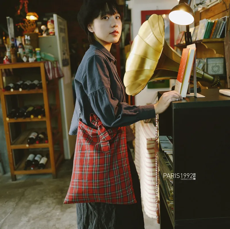 Little paris Handmade Scottish plaid dual-use bag autumn winter simple canvas bag women's shoulder bag
Little paris Handmade Scottish plaid dual-use bag autumn winter simple canvas bag women's shoulder bag