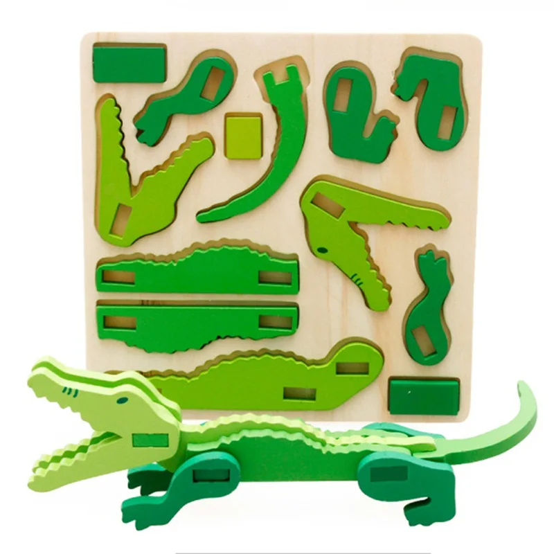 1pcs puzzle wooden crocodile toy 3D Three-dimensional Animal Jigsaw Toys For Children Baby Kids Handmade Develop Training Game
1pcs puzzle wooden crocodile toy 3D Three-dimensional Animal Jigsaw Toys For Children Baby Kids Handmade Develop Training Game