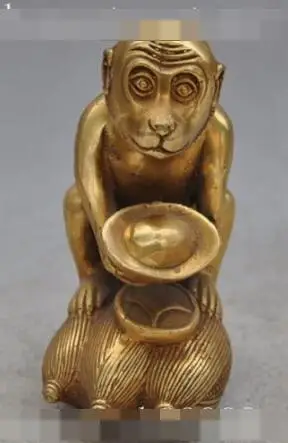 S3342 13cm Chinese Folk Bronze Copper Zodiac Monkey Sit on corn YuanBao lucky statue
S3342 13cm Chinese Folk Bronze Copper Zodiac Monkey Sit on corn YuanBao lucky statue