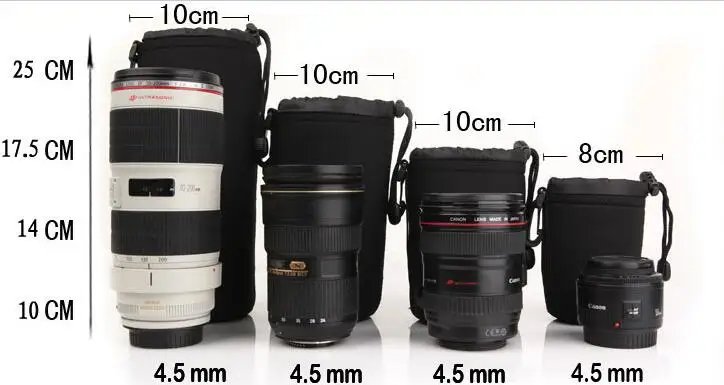 Новая сумка для объектива камеры неопреновый Мягкий защитный чехол DSLR мягкая