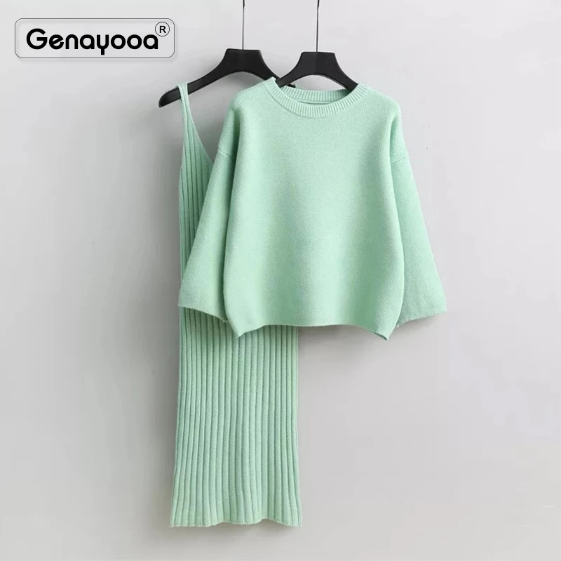 Genayooa 2 Piece Suit Set Women Dress Knit Winter Sweater Suit For Women Pullover Sweater Elastic Cashmere Two Piece Set
Genayooa 2 Piece Suit Set Women Dress Knit Winter Sweater Suit For Women Pullover Sweater Elastic Cashmere Two Piece Set