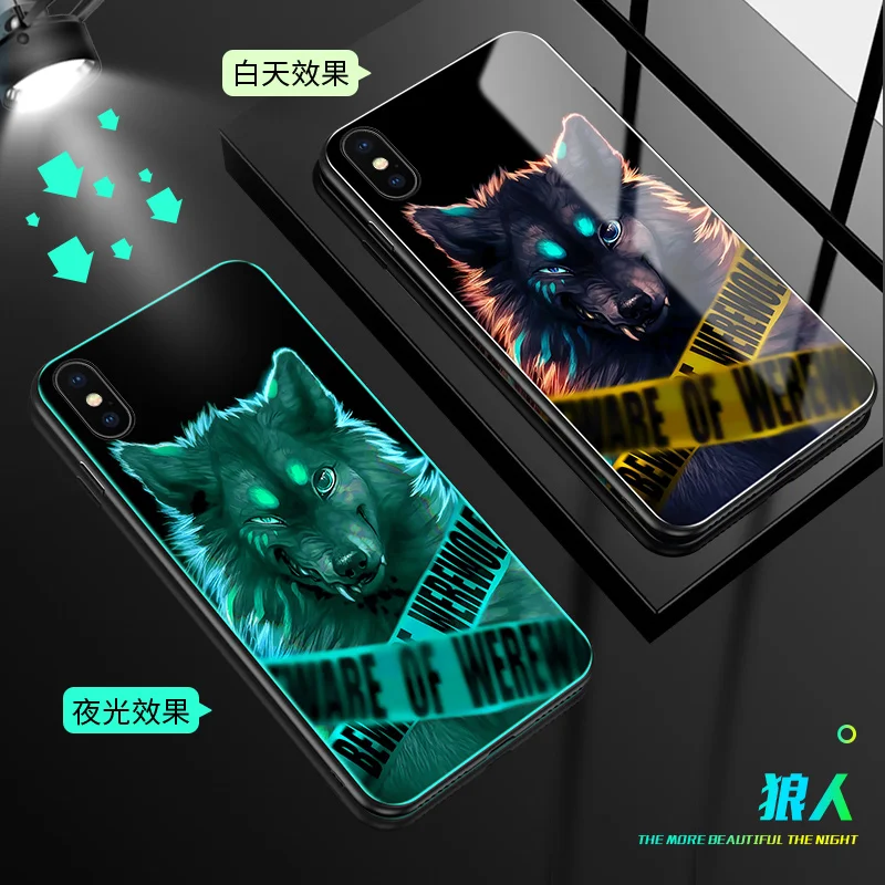 VOVTA Tempered glass Luminous Phone Case For iPhone 6 6s 7 8 plus Night Luminous Glass Case for iPhone X XS XR XS MAX Phone Case
VOVTA Tempered glass Luminous Phone Case For iPhone 6 6s 7 8 plus Night Luminous Glass Case for iPhone X XS XR XS MAX Phone Case