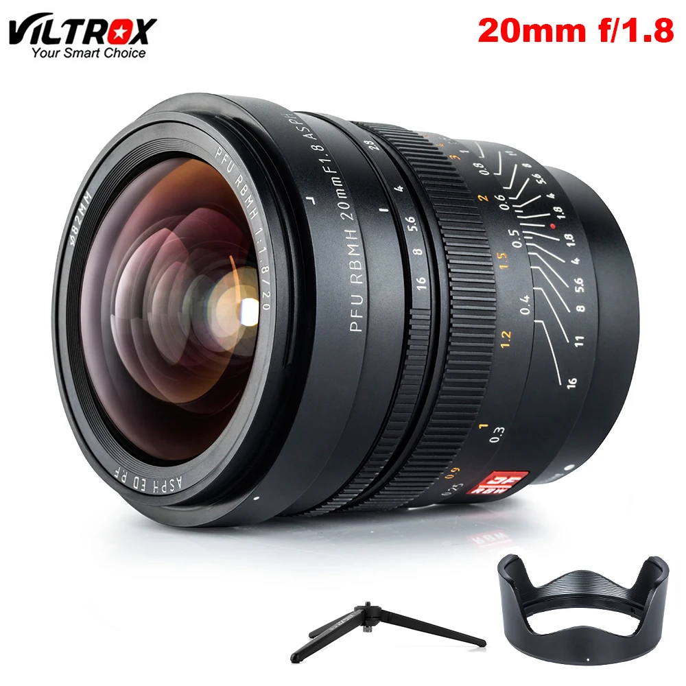 Viltrox 20mm F1.8 Large Aperture Wide Angle Full Frame Manual Prime Fixed Focus Lens for Sony E-Mount A7 A7R A7 III A6500 Camera
Viltrox 20mm F1.8 Large Aperture Wide Angle Full Frame Manual Prime Fixed Focus Lens for Sony E-Mount A7 A7R A7 III A6500 Camera
