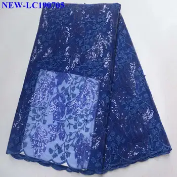 African High quality Beads Tulle Lace Fabric Royal blue Sequins french tulle lace fabrics 5 yards For a wedding dress XNB03
African High quality Beads Tulle Lace Fabric Royal blue Sequins french tulle lace fabrics 5 yards For a wedding dress XNB03