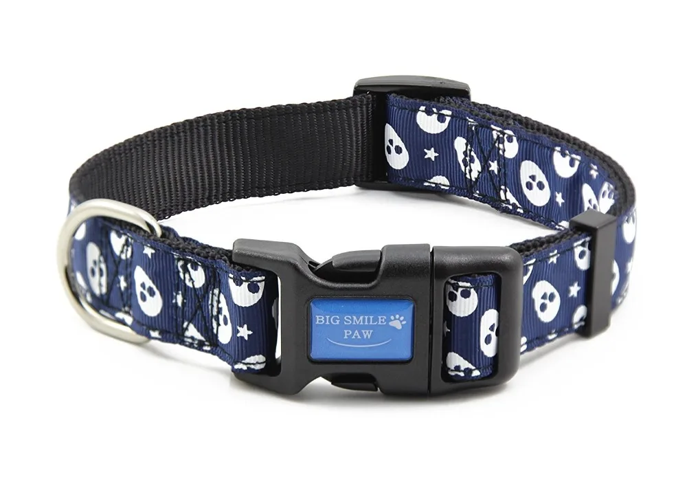 Dog Collar Nylon Adjustable,Skull/Halloween Themed,Quick Release Puppy Collar for Medium Large dogs
Dog Collar Nylon Adjustable,Skull/Halloween Themed,Quick Release Puppy Collar for Medium Large dogs