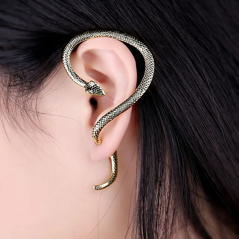 1Pc Excellent Gothic Punk Snake Wind Temptation Silver Gold Ear Stud Cuff Earring Statement Women Jewelry Earrings
1Pc Excellent Gothic Punk Snake Wind Temptation Silver Gold Ear Stud Cuff Earring Statement Women Jewelry Earrings