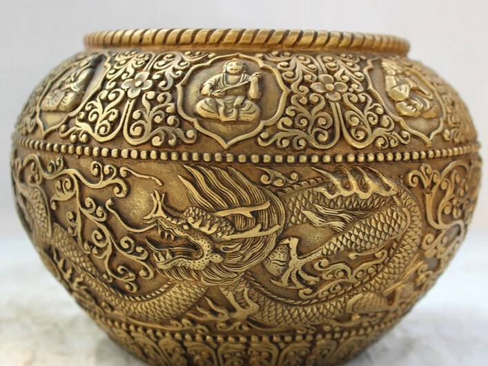 S4498 Folk Chinese Brass Tsongkhapa Buddha Statue Flower Fly Dragon Jug Jar Tank Pot D0317
S4498 Folk Chinese Brass Tsongkhapa Buddha Statue Flower Fly Dragon Jug Jar Tank Pot D0317