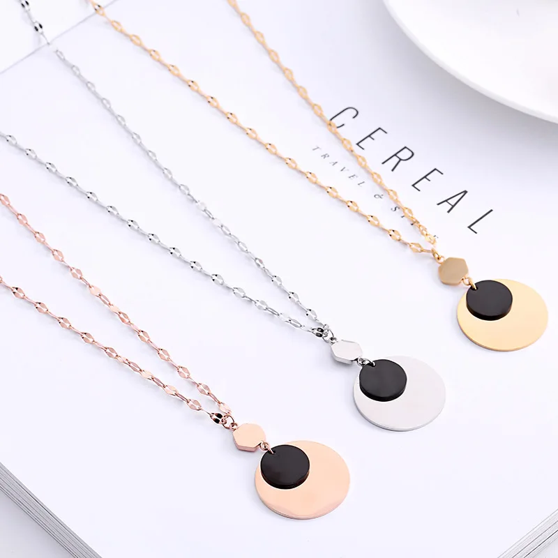 TSHOU36 Classic black gold two-tone wild long sweater chain Titanium steel rose gold pendant jewelry
TSHOU36 Classic black gold two-tone wild long sweater chain Titanium steel rose gold pendant jewelry