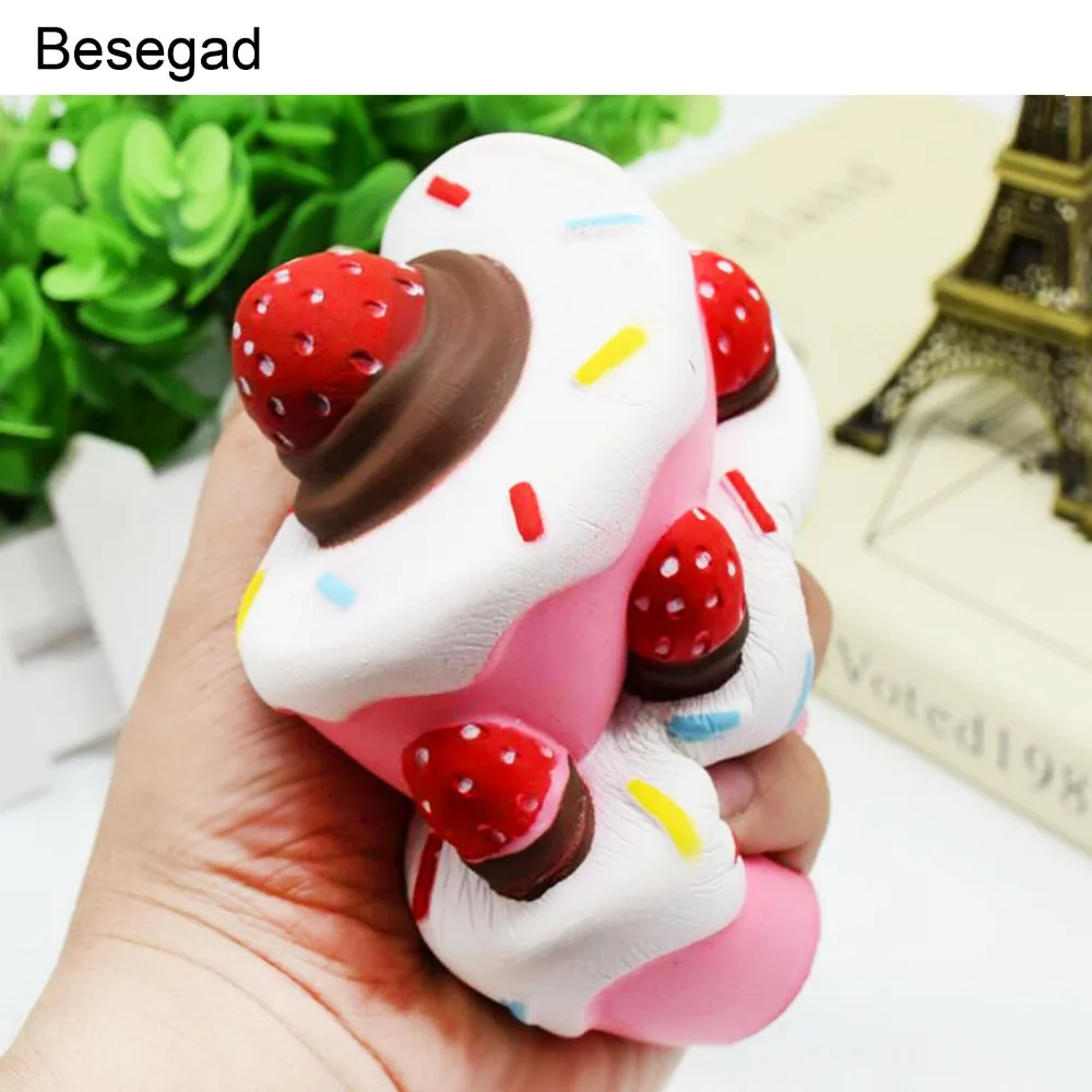 Besegad Jumbo Soft Squishy Kawaii 2-Layer Strawberry Cake Slow Rising Squeeze Toy for Relieves Stress Anxiety Home Decoration
Besegad Jumbo Soft Squishy Kawaii 2-Layer Strawberry Cake Slow Rising Squeeze Toy for Relieves Stress Anxiety Home Decoration