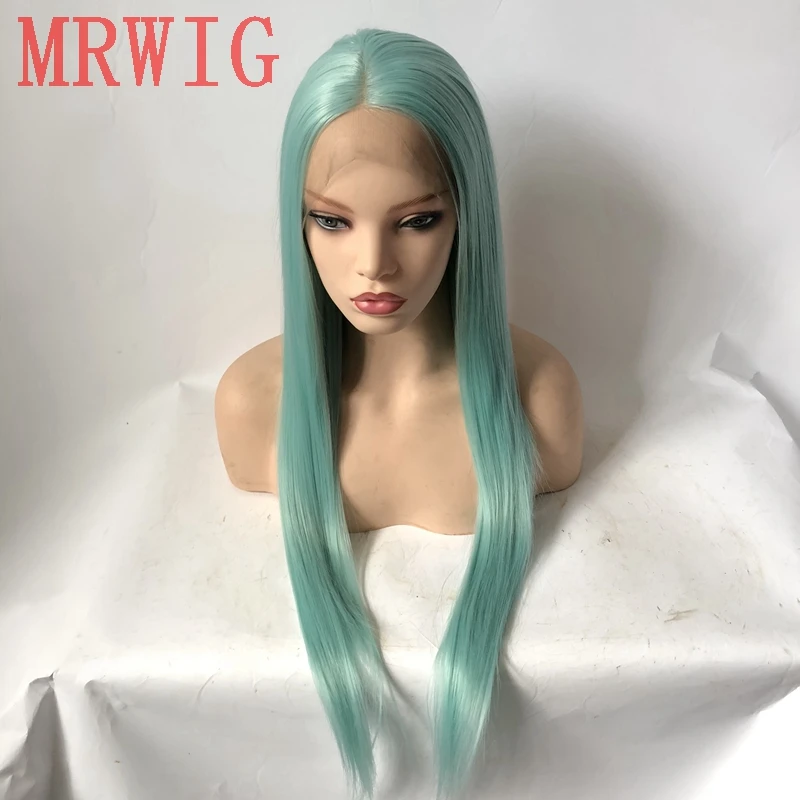 MRWIG Real Hair Blue Middle Part Blue Long Straight Synthetic Glueless Front Lace Wig Cosplay or Party
MRWIG Real Hair Blue Middle Part Blue Long Straight Synthetic Glueless Front Lace Wig Cosplay or Party
