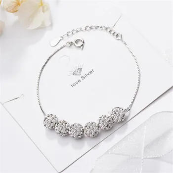 New Temperament Full Of Crystal Ball Popular 925 Sterling Silver Jewelry Romantic Transit Bead Personality Bracelets SB172
New Temperament Full Of Crystal Ball Popular 925 Sterling Silver Jewelry Romantic Transit Bead Personality Bracelets SB172