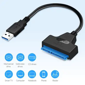 USB 3.0 To SATA7+15pin Hard Disk Cable Converter 2.5 Inches SSD HDD Hard Disk SATA Adapter Cable Converter UASP Acceleration
USB 3.0 To SATA7+15pin Hard Disk Cable Converter 2.5 Inches SSD HDD Hard Disk SATA Adapter Cable Converter UASP Acceleration