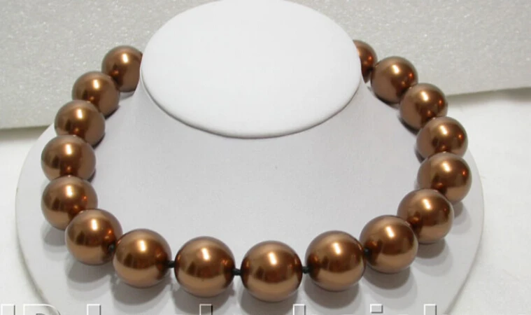 shipping 18" 20mm round coffee south sea shell pearls necklace
shipping 18" 20mm round coffee south sea shell pearls necklace