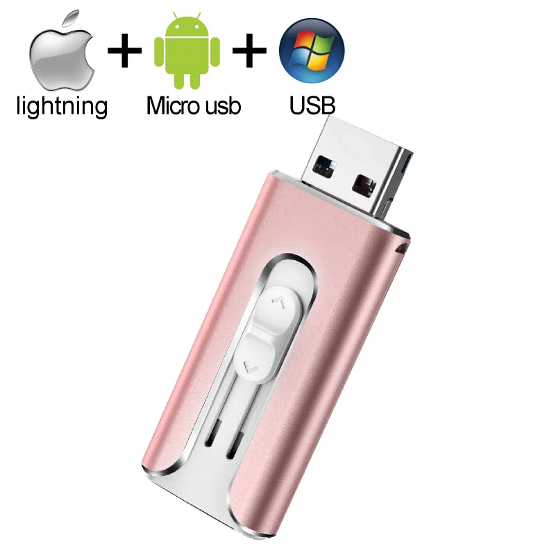 OTG USB Flash Drive for iPhone/iPad/IOS/Android/PC 64GB 32GB 16GB 8GB pen drive 3 in 1 high speed Pendrive flash drive stick
OTG USB Flash Drive for iPhone/iPad/IOS/Android/PC 64GB 32GB 16GB 8GB pen drive 3 in 1 high speed Pendrive flash drive stick