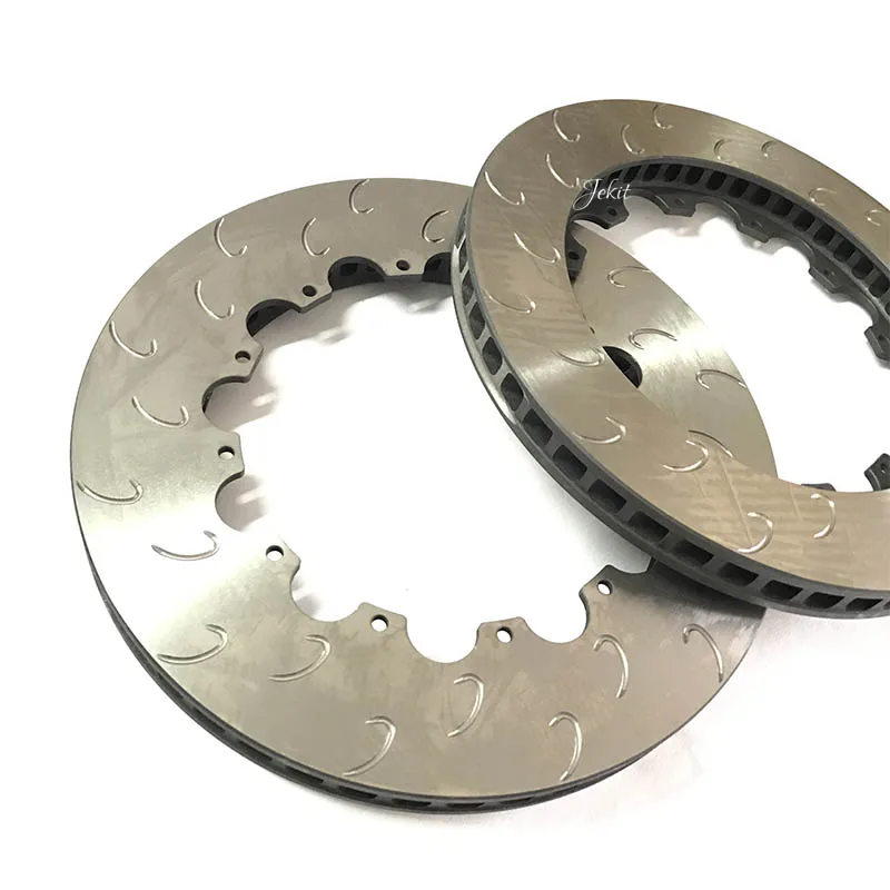 Jekit car brake disc J hook 355x28 with floatting center cap silver color for Renault clio 3 Rs front
Jekit car brake disc J hook 355x28 with floatting center cap silver color for Renault clio 3 Rs front
