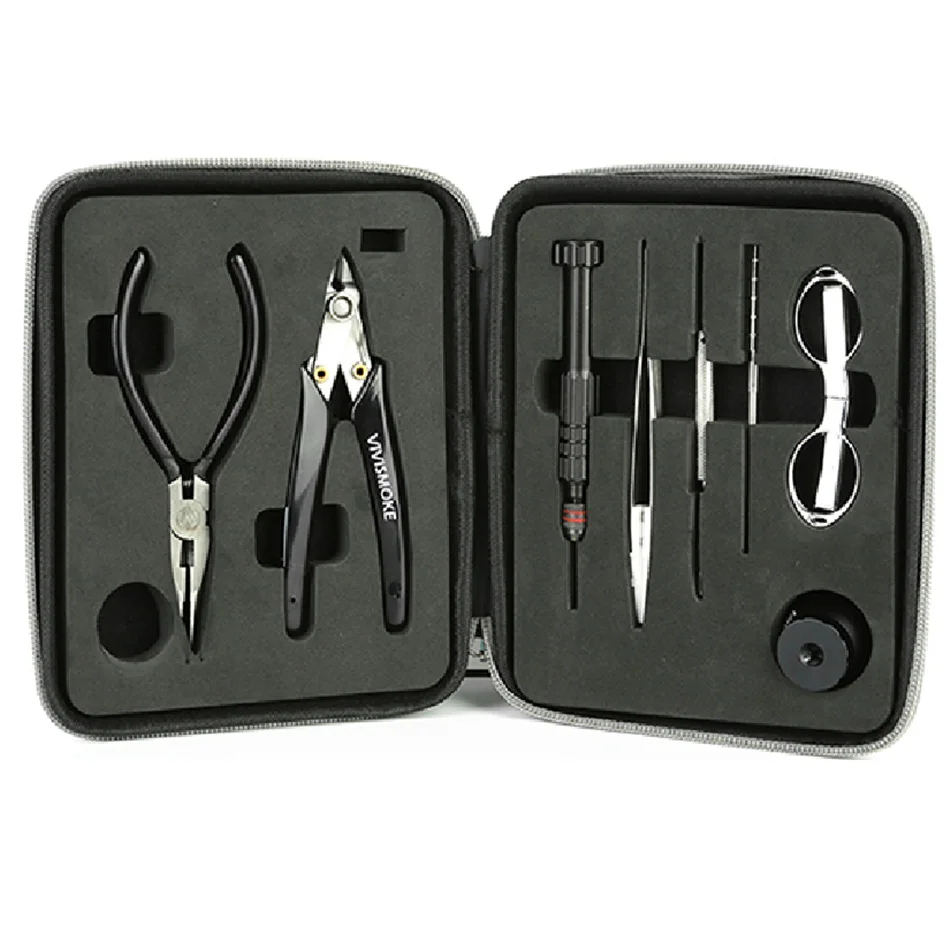 Advanced Multifunctional Preminum Vape Tool Kit Coil jig Tweezers Pliers for RDA RDTA RTA E Cig Accessories Vape Bag Coiling Kit
Advanced Multifunctional Preminum Vape Tool Kit Coil jig Tweezers Pliers for RDA RDTA RTA E Cig Accessories Vape Bag Coiling Kit
