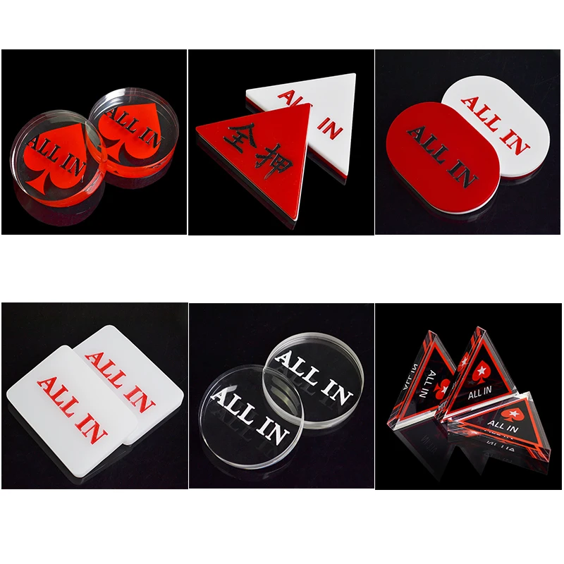 1 шт. Техасский Холдем ALL IN Signs Stud AllIn Двусторонняя кнопка для кода валюты | Спорт и
