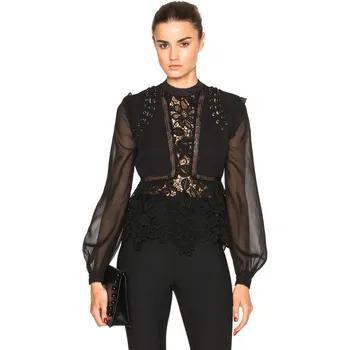 2017 Spring Blouse Flower Crochet Lace Blouse Self Women Hollow Out Chiffon Blouses Self Portrait Tops Floral Elegant Clothes
2017 Spring Blouse Flower Crochet Lace Blouse Self Women Hollow Out Chiffon Blouses Self Portrait Tops Floral Elegant Clothes
