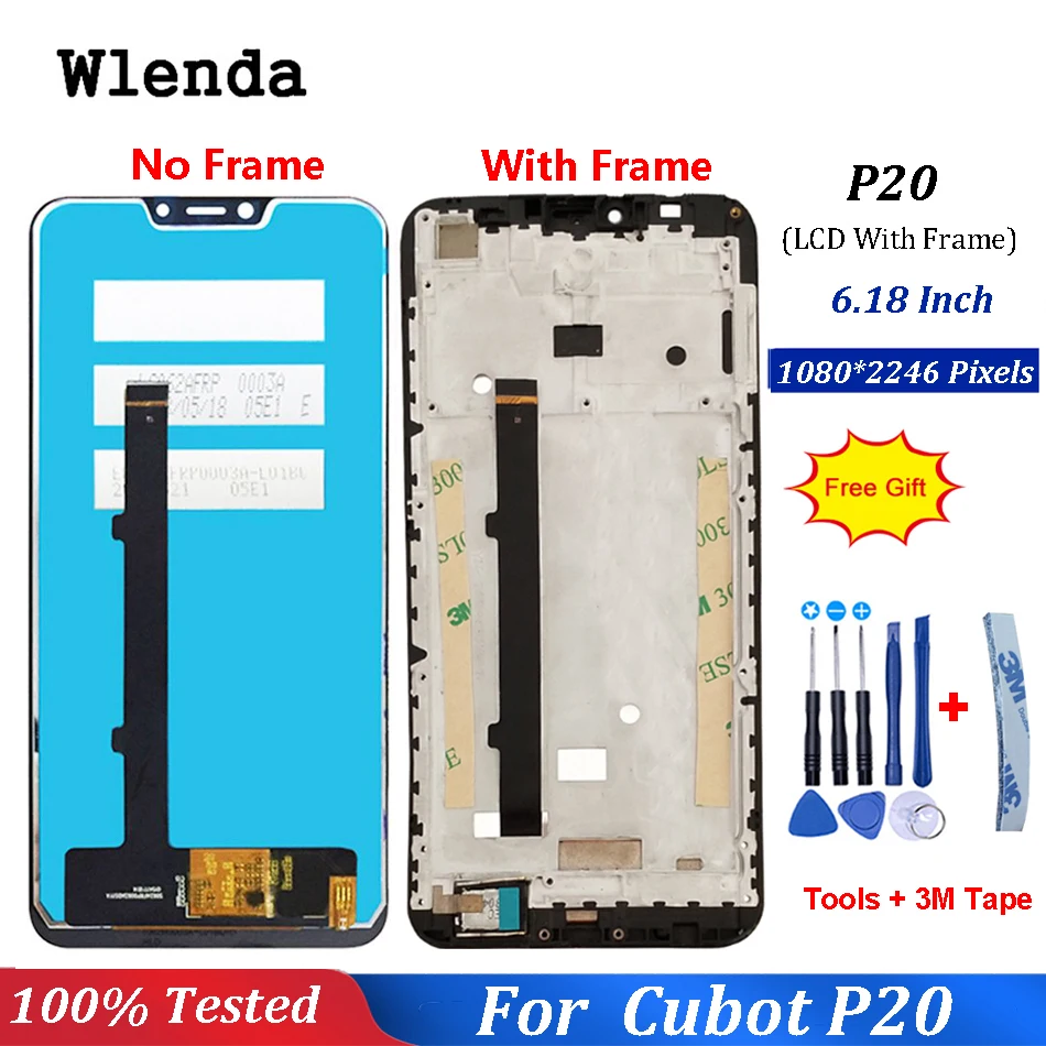 For Cubot P20 LCD Display and Touch Screen With Frame 6.18" Assembly Replacement With Tools +Adhesive For Cubot P20 Phone
For Cubot P20 LCD Display and Touch Screen With Frame 6.18" Assembly Replacement With Tools +Adhesive For Cubot P20 Phone