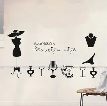 Free Shipping Clothes shop dress Wall sticker window sticker Wall Decor Wall Decals Glass Sticker Home Decoration
Free Shipping Clothes shop dress Wall sticker window sticker Wall Decor Wall Decals Glass Sticker Home Decoration