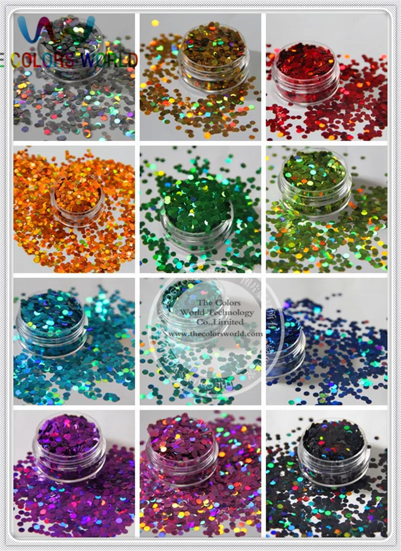 Holographic laser colors round shape Glitter 3mm.jpg