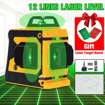 12 Green Cross Line Laser Level+Laser Target Board 532nm Self-leveling Horizontal&Vertical 360 Degree Adjustment 3D Laser Beam
12 Green Cross Line Laser Level+Laser Target Board 532nm Self-leveling Horizontal&Vertical 360 Degree Adjustment 3D Laser Beam