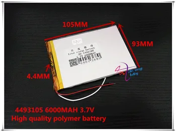 3 line 3.7V 6000mAH 4493105 Polymer lithium ion / Li-ion battery for tablet pc POWER mobile bank P85 VI40 A86
3 line 3.7V 6000mAH 4493105 Polymer lithium ion / Li-ion battery for tablet pc POWER mobile bank P85 VI40 A86