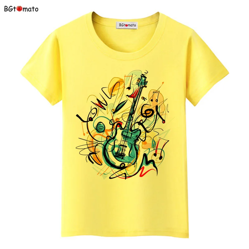 BGtomato Hand printing Guitar art shirts Lovely music summer fashion tops for women Brand good quality casual tee shirts
BGtomato Hand printing Guitar art shirts Lovely music summer fashion tops for women Brand good quality casual tee shirts